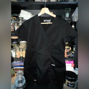 Grey’s Anatomy Black Surplice Scrub Top